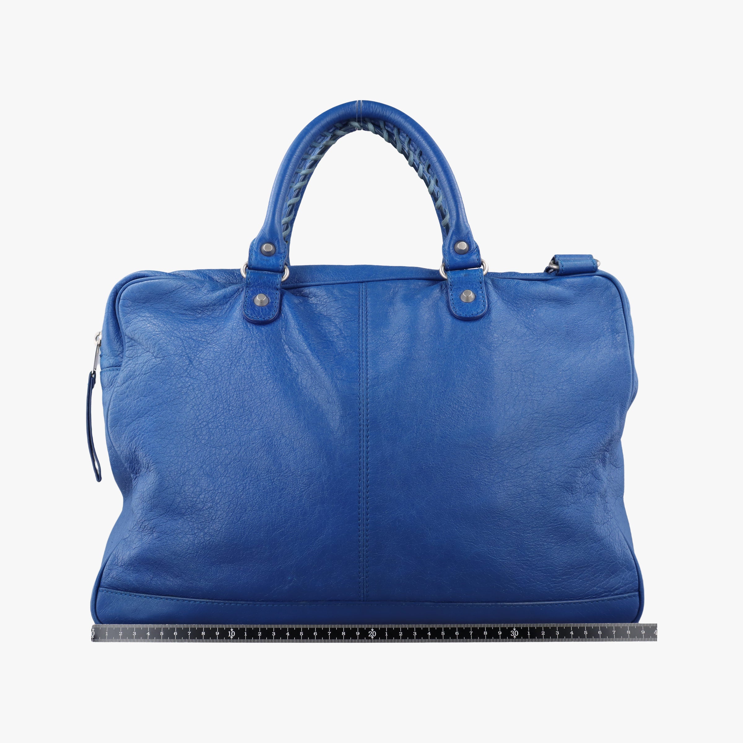 Pre-owned Balenciaga Giant City Blue Lambskin  shoulderbag | stylenewstar