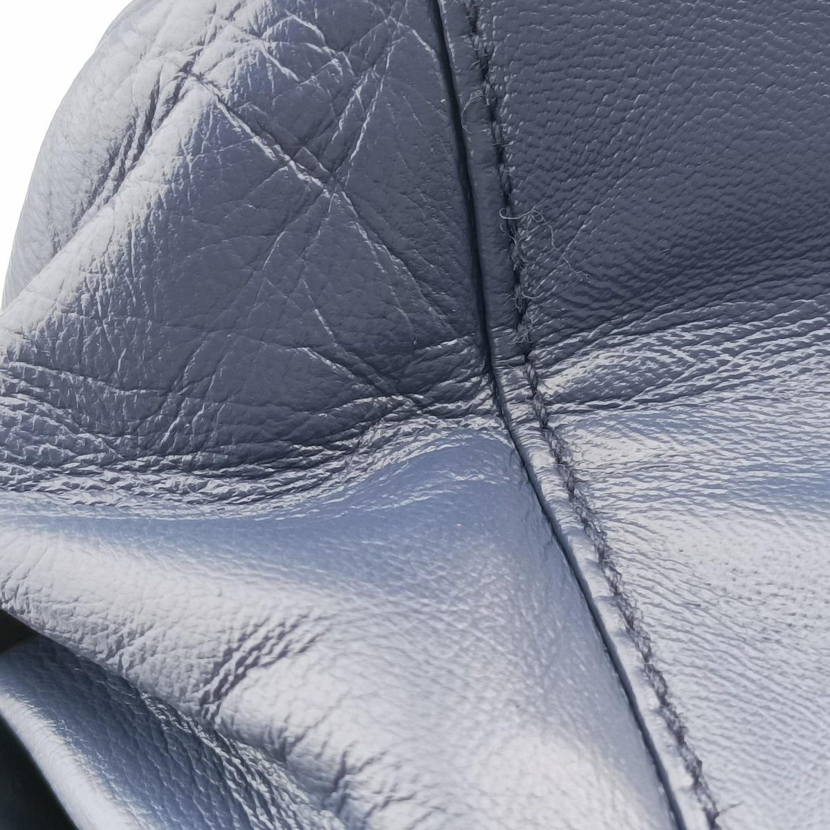 Pre-owned Loewe Anagram Navy Nappa Leather  shoulderbag | stylenewstar