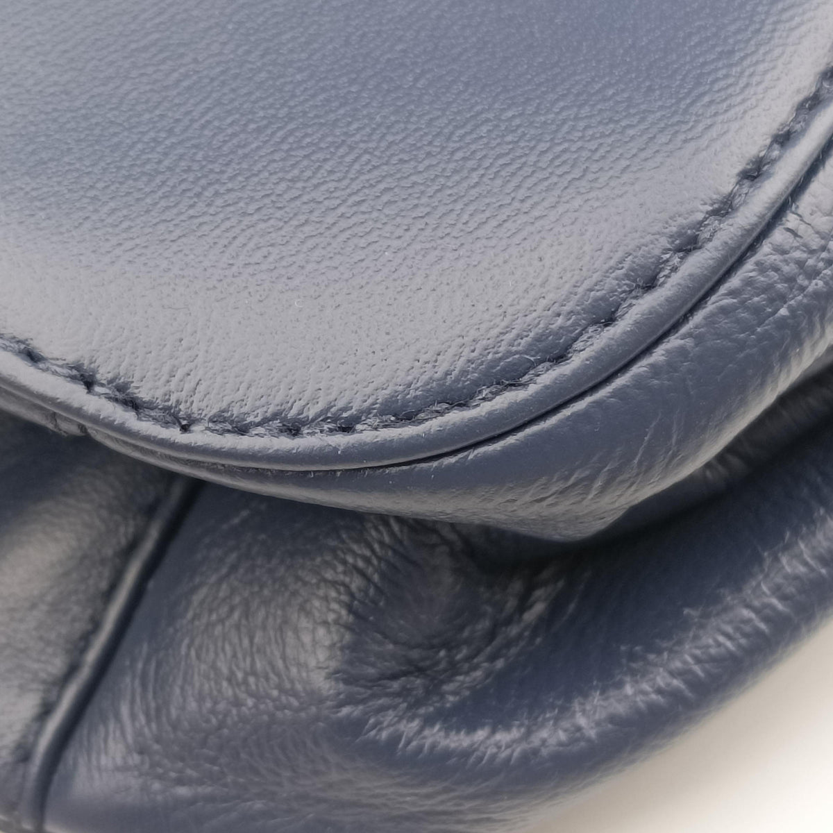 Pre-owned Loewe Anagram Navy Nappa Leather  shoulderbag | stylenewstar