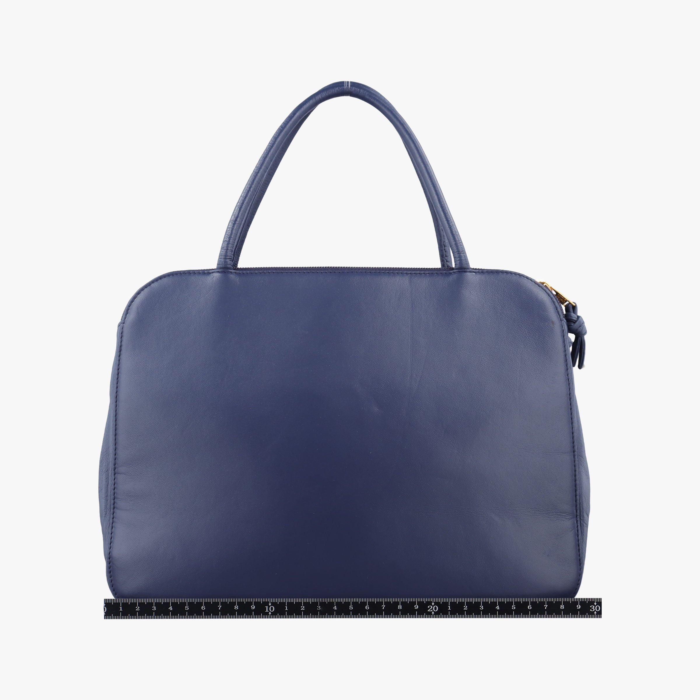 Pre-owned Loewe Anagram Navy Nappa Leather  shoulderbag | stylenewstar