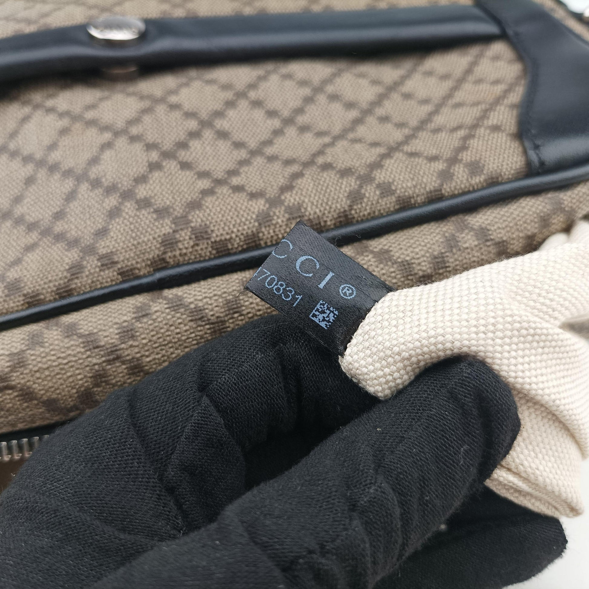 Diamante Brown×black Canvas×Leather 268159 H012470831ディアマンテ ブラウン×ブラック キャンバス×レザー 268159 H012470831
