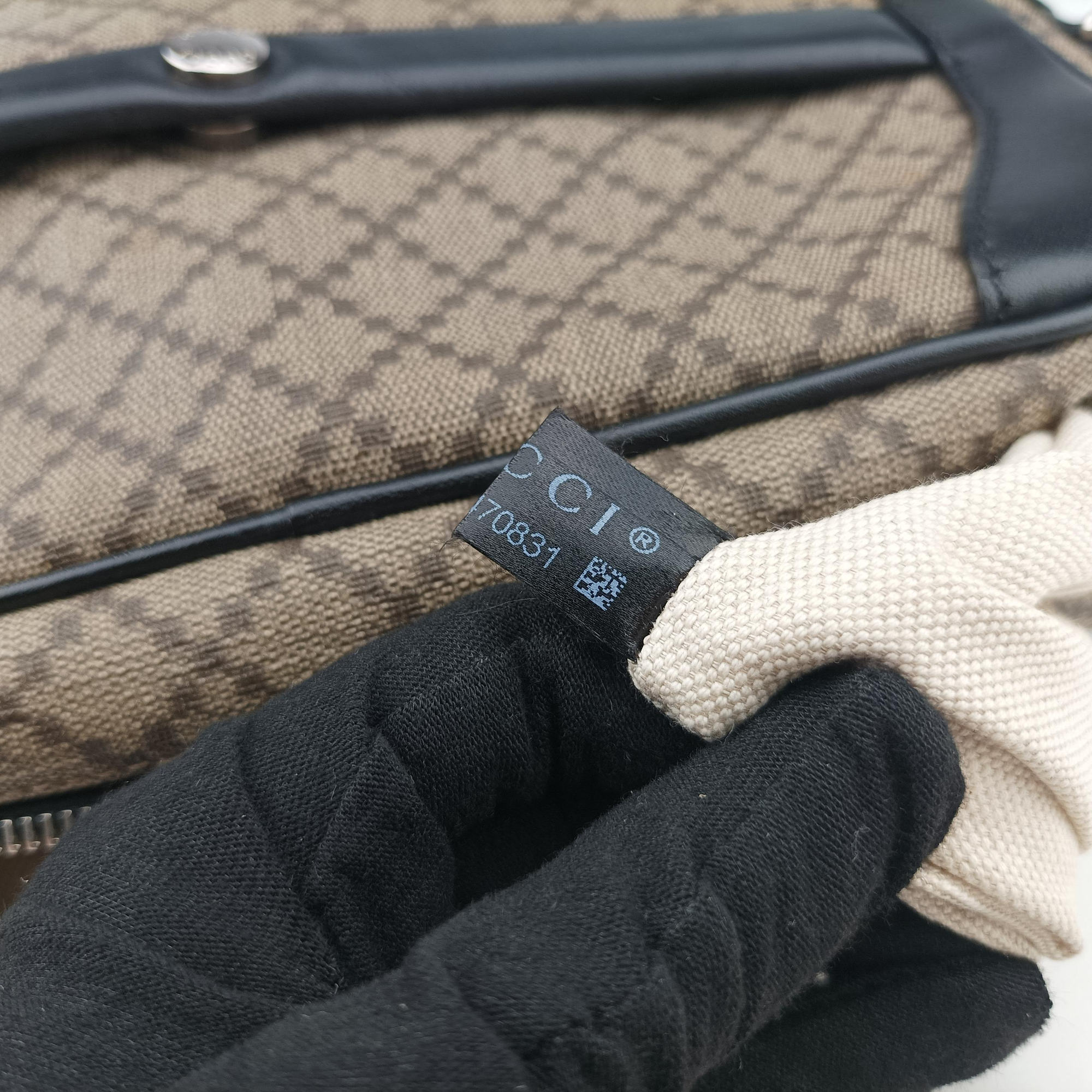 Diamante Brown×black Canvas×Leather 268159 H012470831ディアマンテ ブラウン×ブラック キャンバス×レザー 268159 H012470831