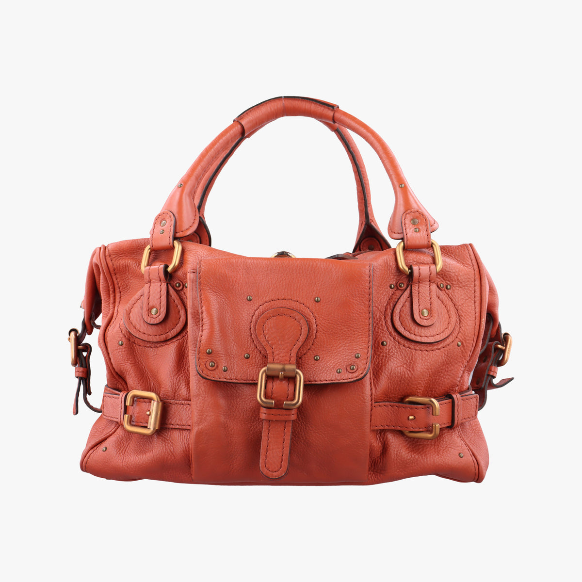 Pre-owned Chloe Paddington Orange Leather  handbag | stylenewstar