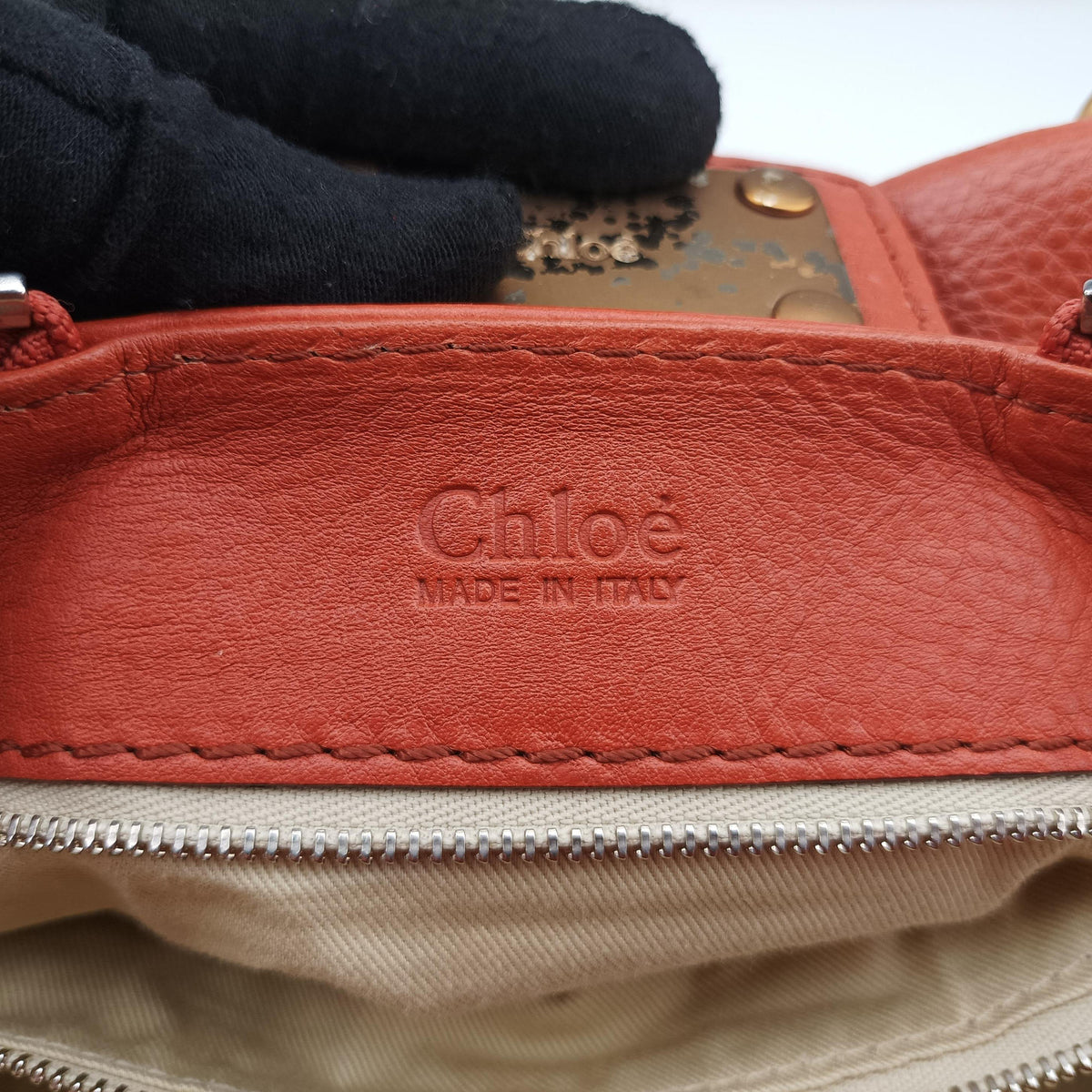 Pre-owned Chloe Paddington Orange Leather  handbag | stylenewstar