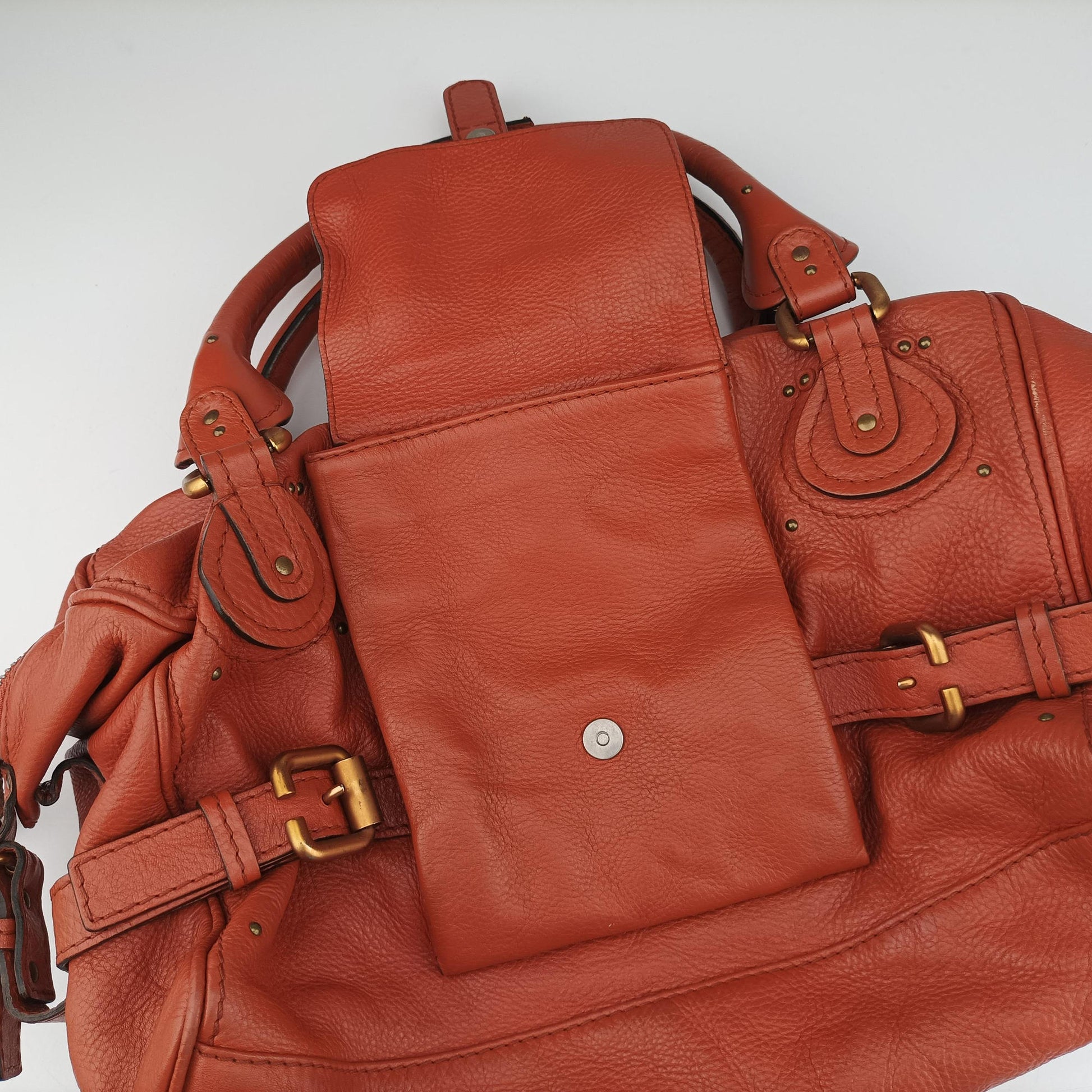 Pre-owned Chloe Paddington Orange Leather  handbag | stylenewstar