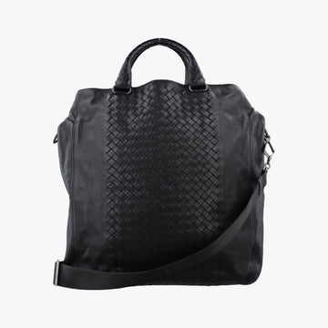 Pre-owned Bottega Veneta Intrecciato Black lambskin  shoulderbag | stylenewstar