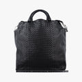Pre-owned Bottega Veneta Intrecciato Black lambskin  shoulderbag | stylenewstar