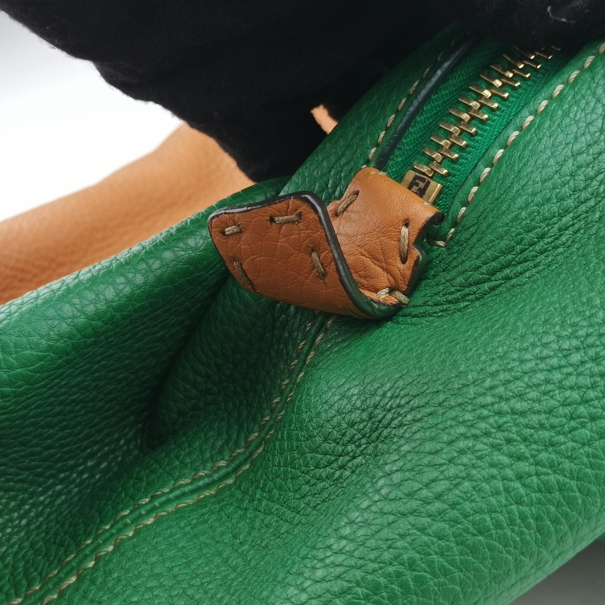 Two Tone Green × Brown Leather 8BN232 8BN232-D7M-129-2372ツートン グリーン × ブラウン レザー 8BN232 8BN232-D7M-129-2372