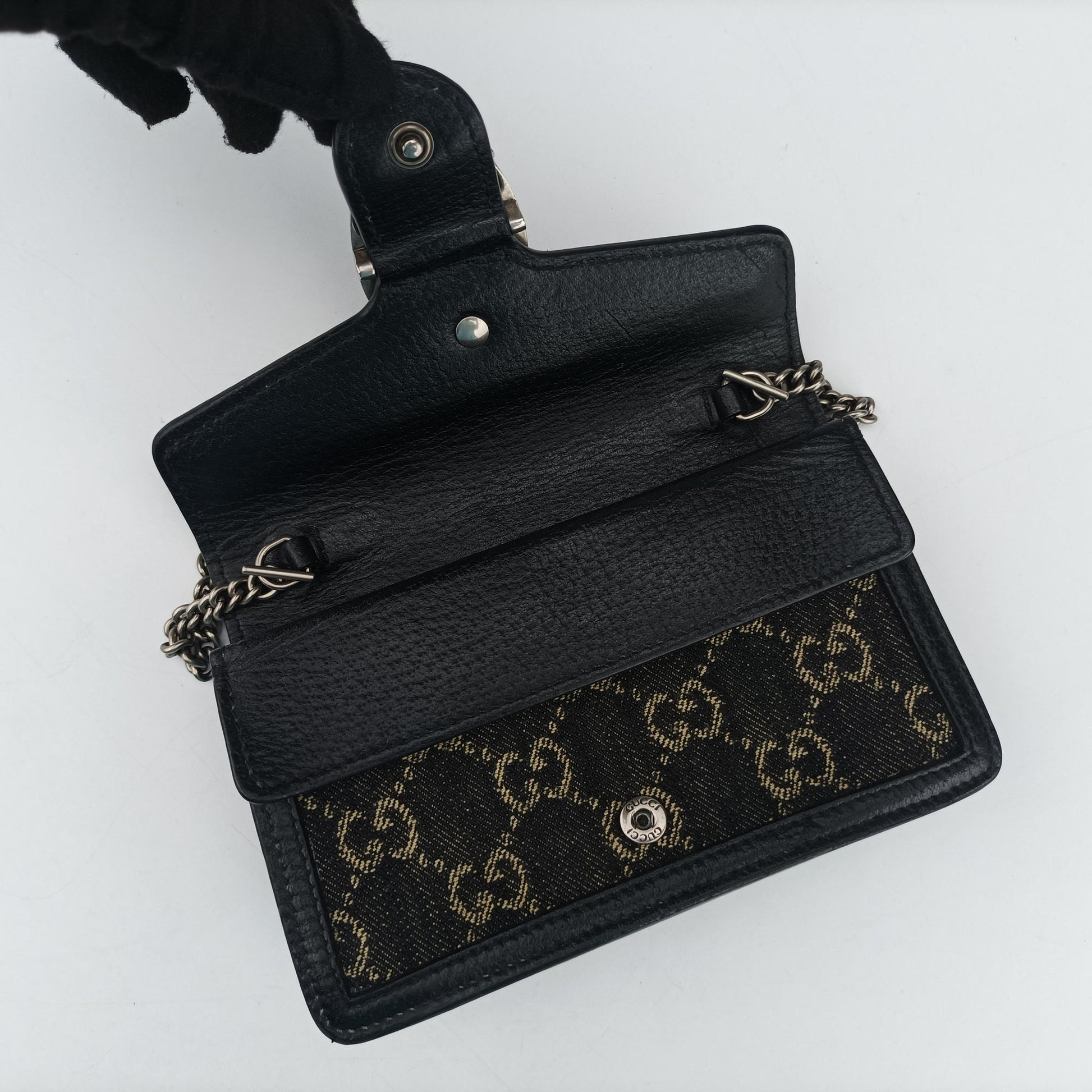 Dionysus Black denim×leather 476432 ディオニュソス ブラック デニム×レザー 476432 