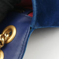 GG Marmont Navy×Multicolour velour 443497 G026102843GGマーモント ネイビー×マルチカラー ベロア 443497 G026102843
