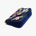 GG Marmont Navy×Multicolour velour 443497 G026102843GGマーモント ネイビー×マルチカラー ベロア 443497 G026102843
