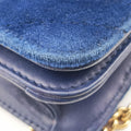 Secondhand Gucci GG Marmont Blue velour 488426 shoulderbag | stylenewstar