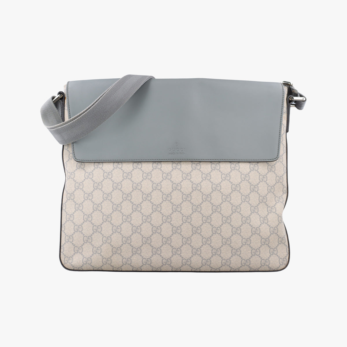 GG Supreme Messenger Beige×gray PVC coated canvas×leather 353429 F016417338GGスプリーム メッセンジャー ベージュ×グレー PVCコーティングキャンバス×レザー 353429 F016417338