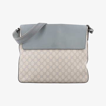 GG Supreme Messenger Beige×gray PVC coated canvas×leather 353429 F016417338GGスプリーム メッセンジャー ベージュ×グレー PVCコーティングキャンバス×レザー 353429 F016417338