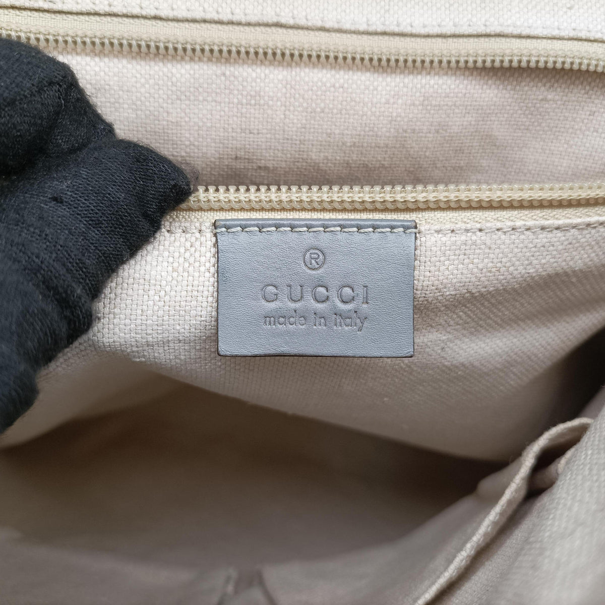 GG Supreme Messenger Beige×gray PVC coated canvas×leather 353429 F016417338GGスプリーム メッセンジャー ベージュ×グレー PVCコーティングキャンバス×レザー 353429 F016417338