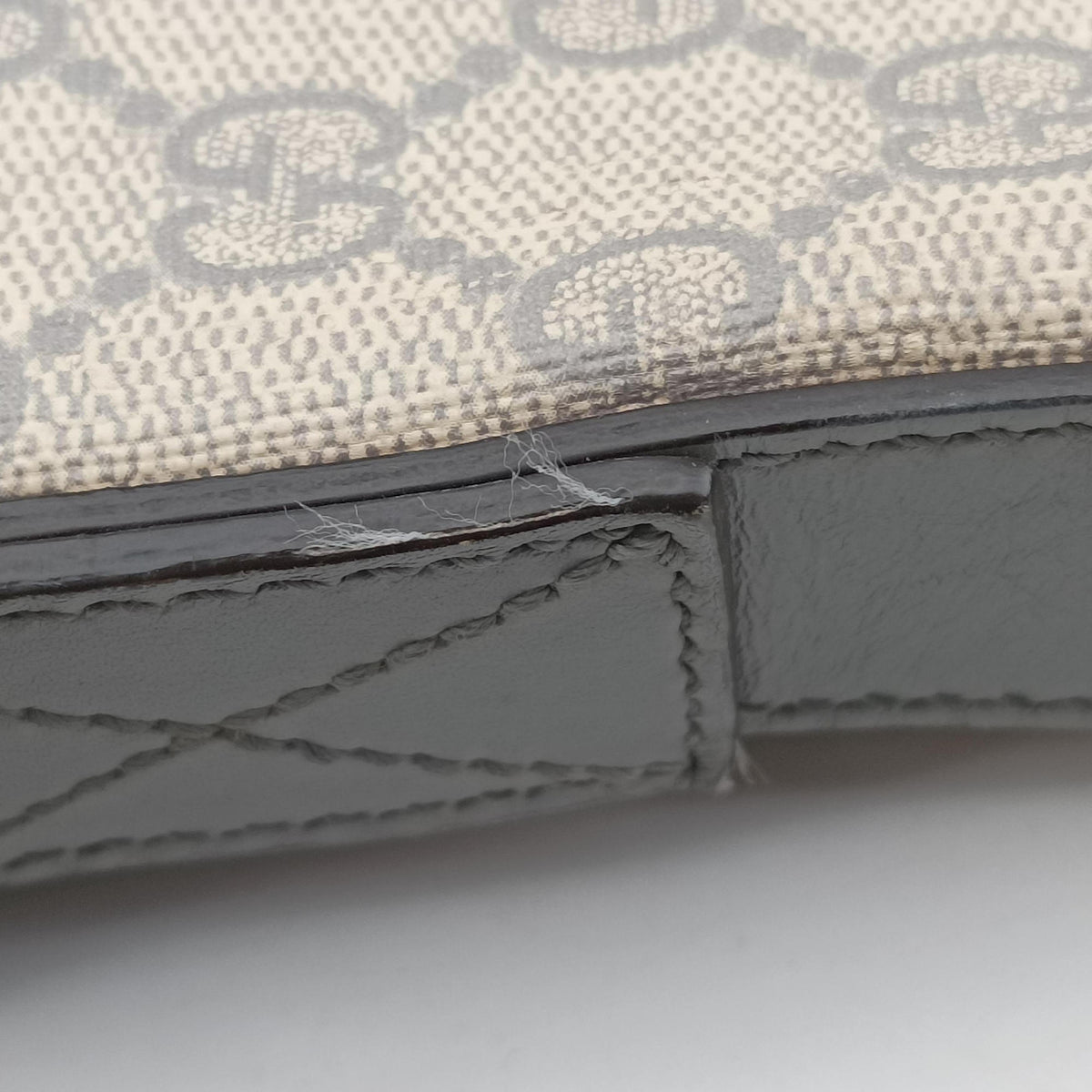 GG Supreme Messenger Beige×gray PVC coated canvas×leather 353429 F016417338GGスプリーム メッセンジャー ベージュ×グレー PVCコーティングキャンバス×レザー 353429 F016417338