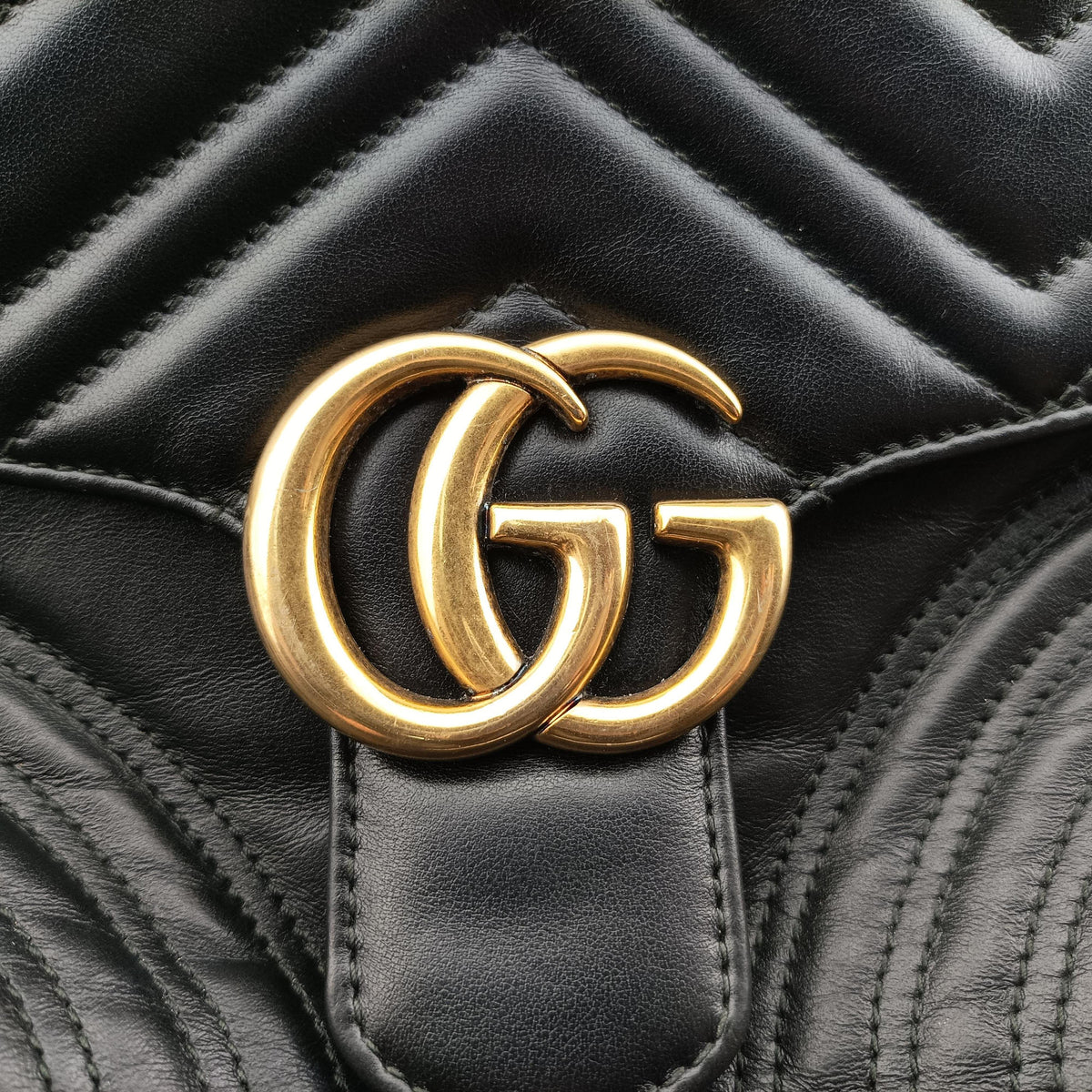 Secondhand Gucci GG Marmont Black Leather 498110 shoulderbag | stylenewstar