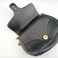 Secondhand Gucci GG Marmont Black Leather 498110 shoulderbag | stylenewstar