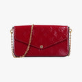 Pre-owned Louis Vuitton Pochette Felicie CERISE Vernis M61293 shoulderbag | stylenewstar
