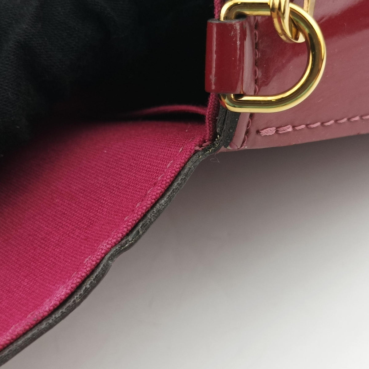 Pre-owned Louis Vuitton Pochette Felicie CERISE Vernis M61293 shoulderbag | stylenewstar