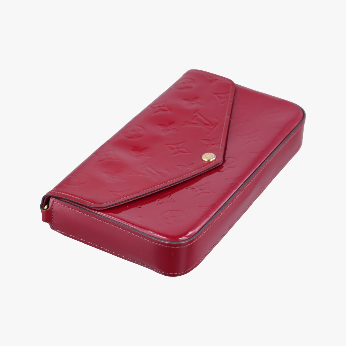Pre-owned Louis Vuitton Pochette Felicie CERISE Vernis M61293 shoulderbag | stylenewstar