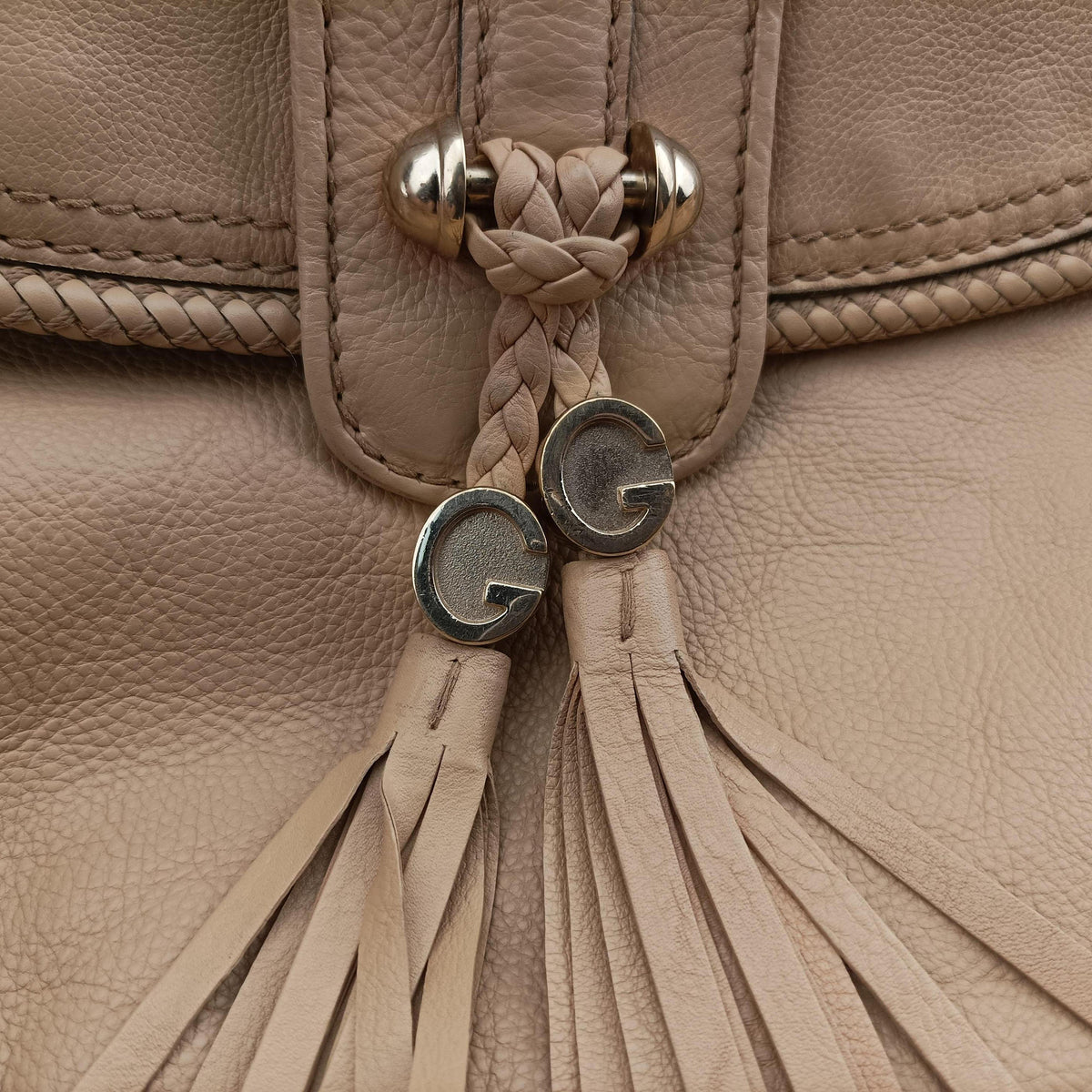 Marrakech Beige Leather 257021 C011091645マラケシュ Gチャーム ベージュ レザー 257021 C011091645