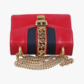 Sylvie Red×Navy Leather 431666 D021246788シルヴィ レッド×ネイビー レザー 431666 D021246788