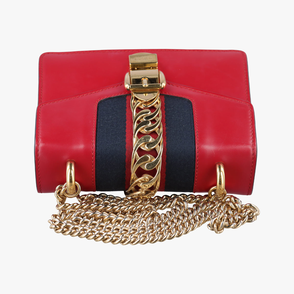 Sylvie Red×Navy Leather 431666 D021246788シルヴィ レッド×ネイビー レザー 431666 D021246788