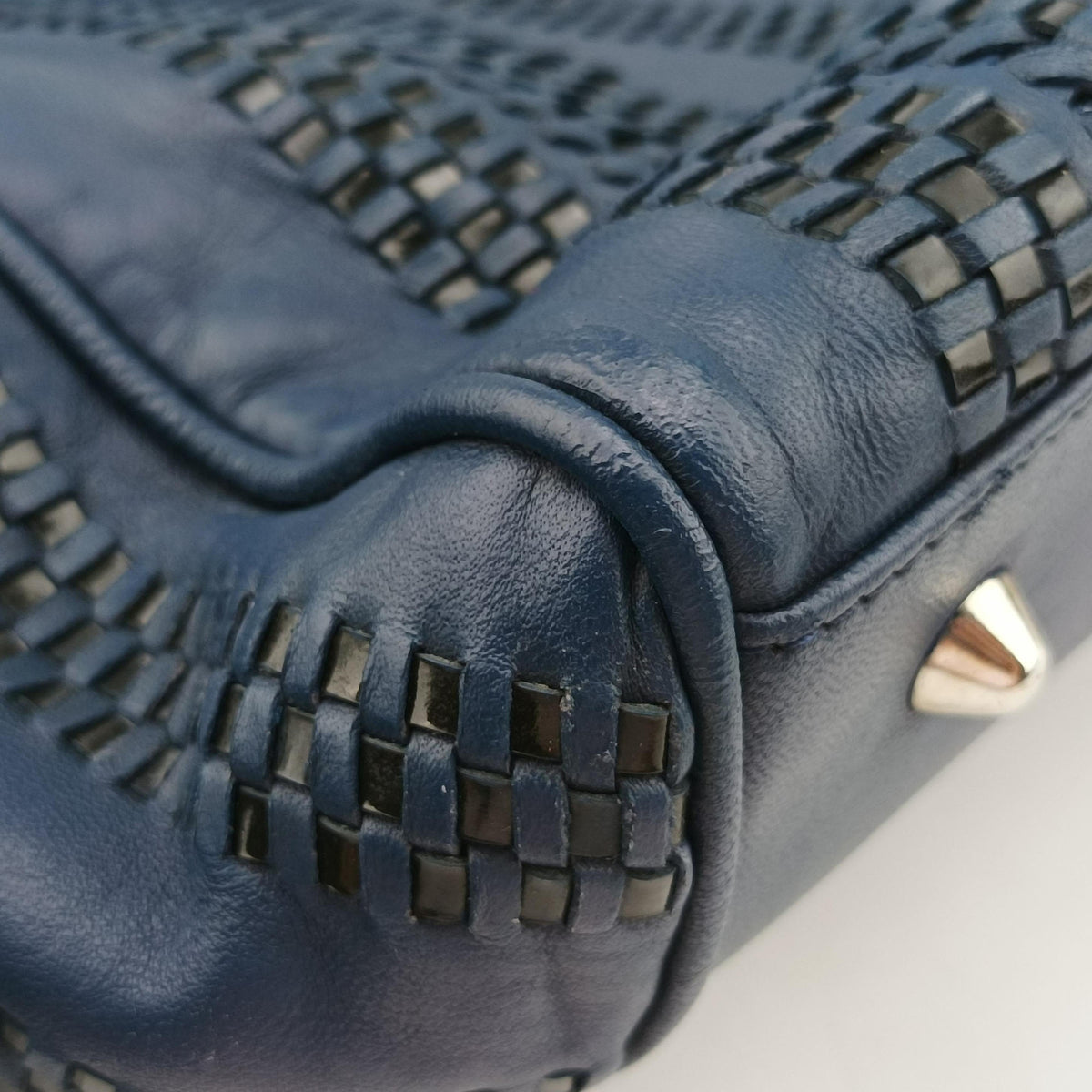 Soft Lady Dior Navy Leather 17-BO-1018レディ ディオール ソフト ブルーブラック レザー 17-BO-1018