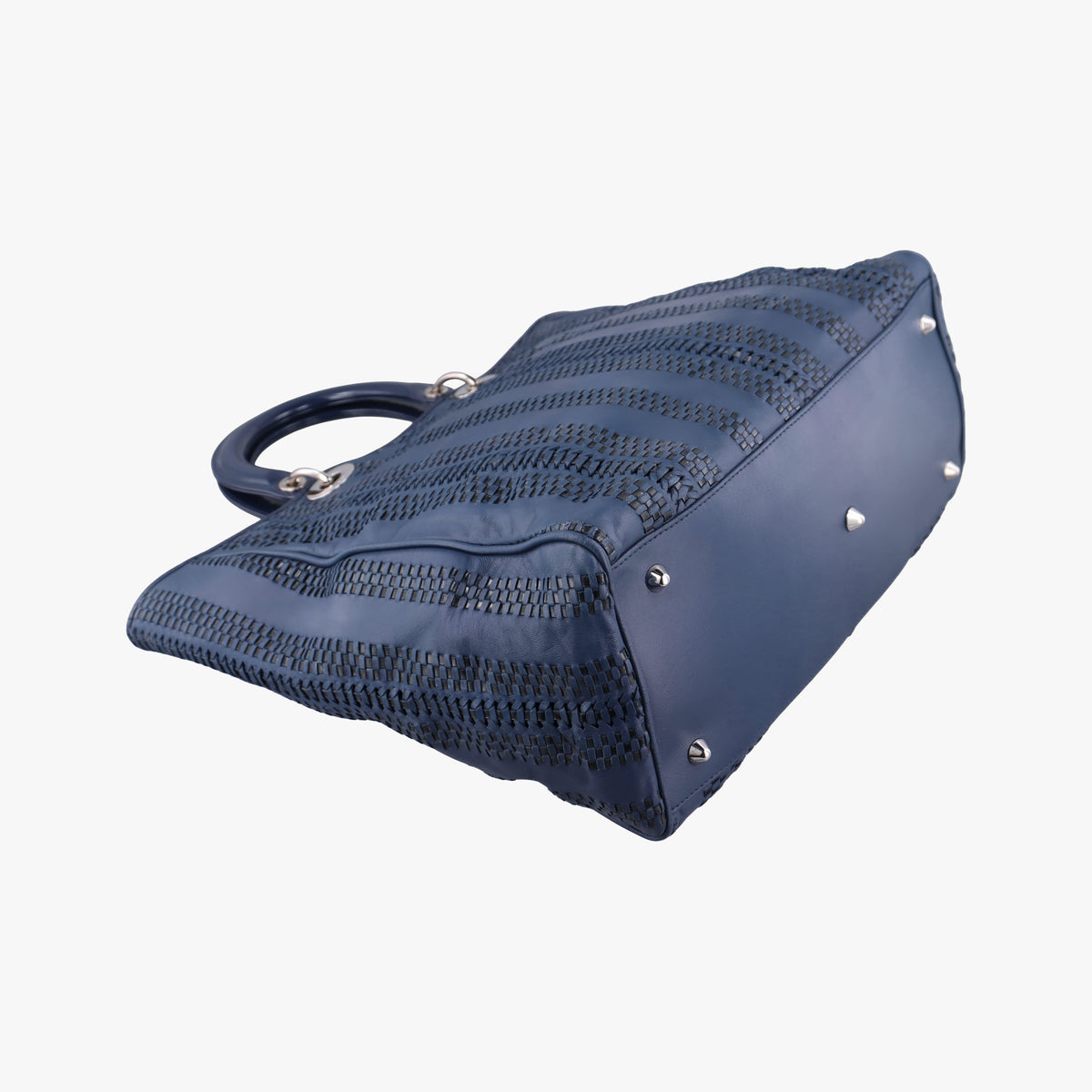Soft Lady Dior Navy Leather 17-BO-1018レディ ディオール ソフト ブルーブラック レザー 17-BO-1018