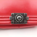 Pre-owned Chanel BOY CHANEL Red Leather A67086 shoulderbag | stylenewstar