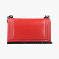 Pre-owned Chanel BOY CHANEL Red Leather A67086 shoulderbag | stylenewstar