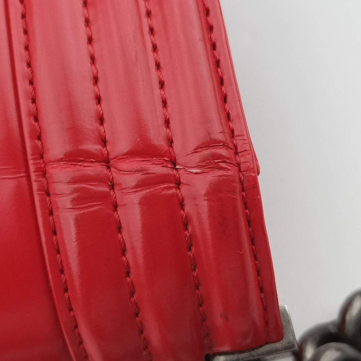 Pre-owned Chanel BOY CHANEL Red Leather A67086 shoulderbag | stylenewstar
