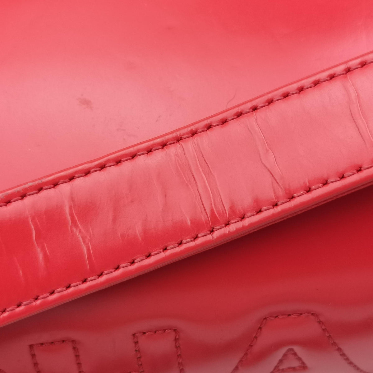 Pre-owned Chanel BOY CHANEL Red Leather A67086 shoulderbag | stylenewstar