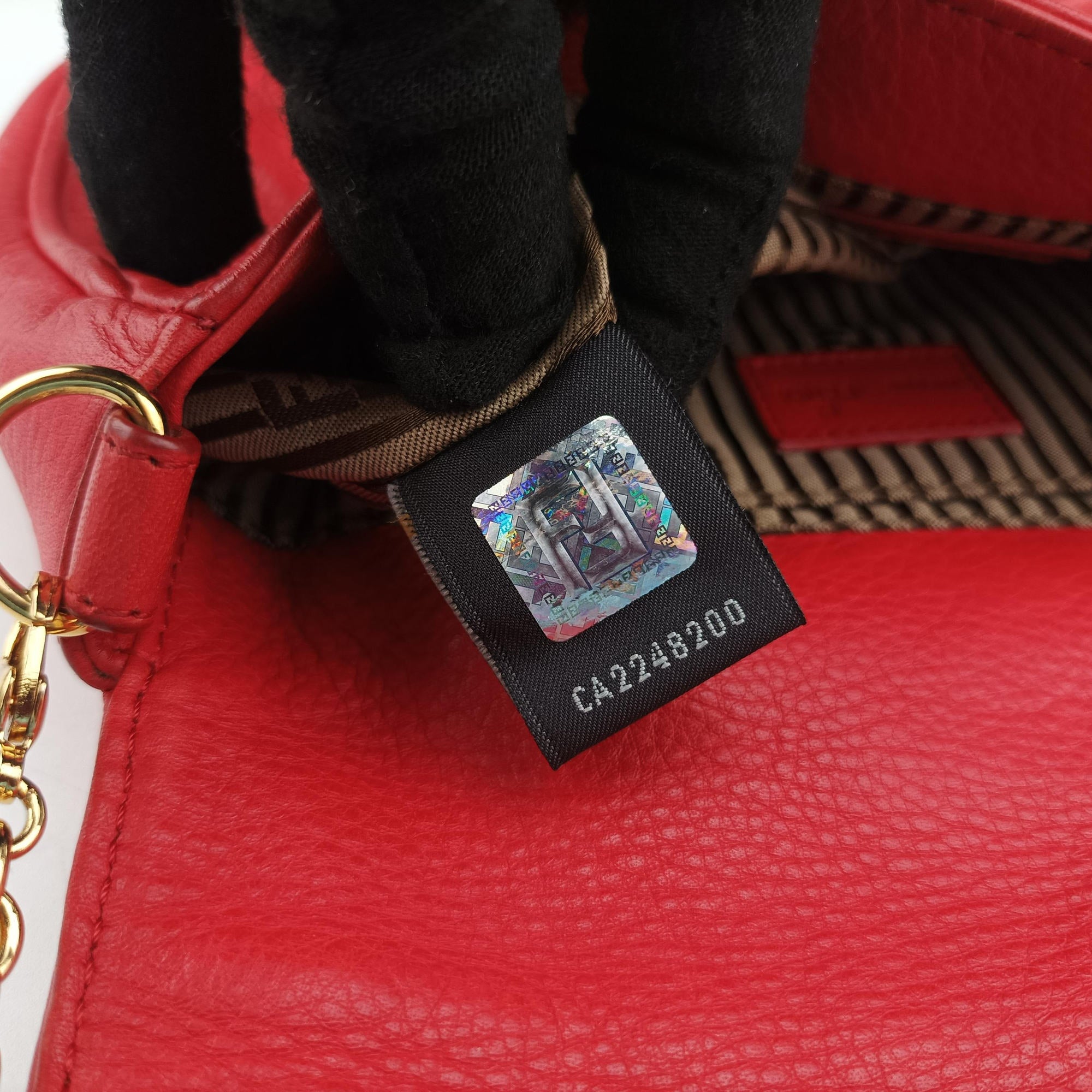 Fendista Pochette Red Leather 8M0276 8M0276-ANG-128-2566フェンディスタ ポシェット レッド レザー 8M0276 8M0276-ANG-128-2566