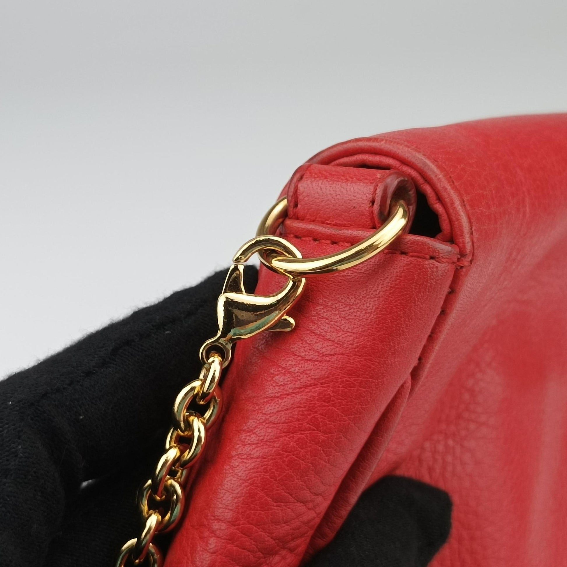 Fendista Pochette Red Leather 8M0276 8M0276-ANG-128-2566フェンディスタ ポシェット レッド レザー 8M0276 8M0276-ANG-128-2566