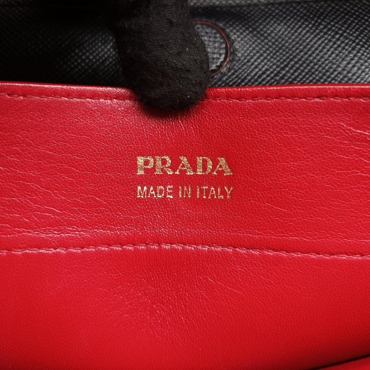 Vintage Prada Double Cuir Black SAFFIANO Leather B2756T handbag | stylenewstar