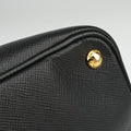 Vintage Prada Double Cuir Black SAFFIANO Leather B2756T handbag | stylenewstar