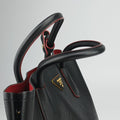 Vintage Prada Double Cuir Black SAFFIANO Leather B2756T handbag | stylenewstar