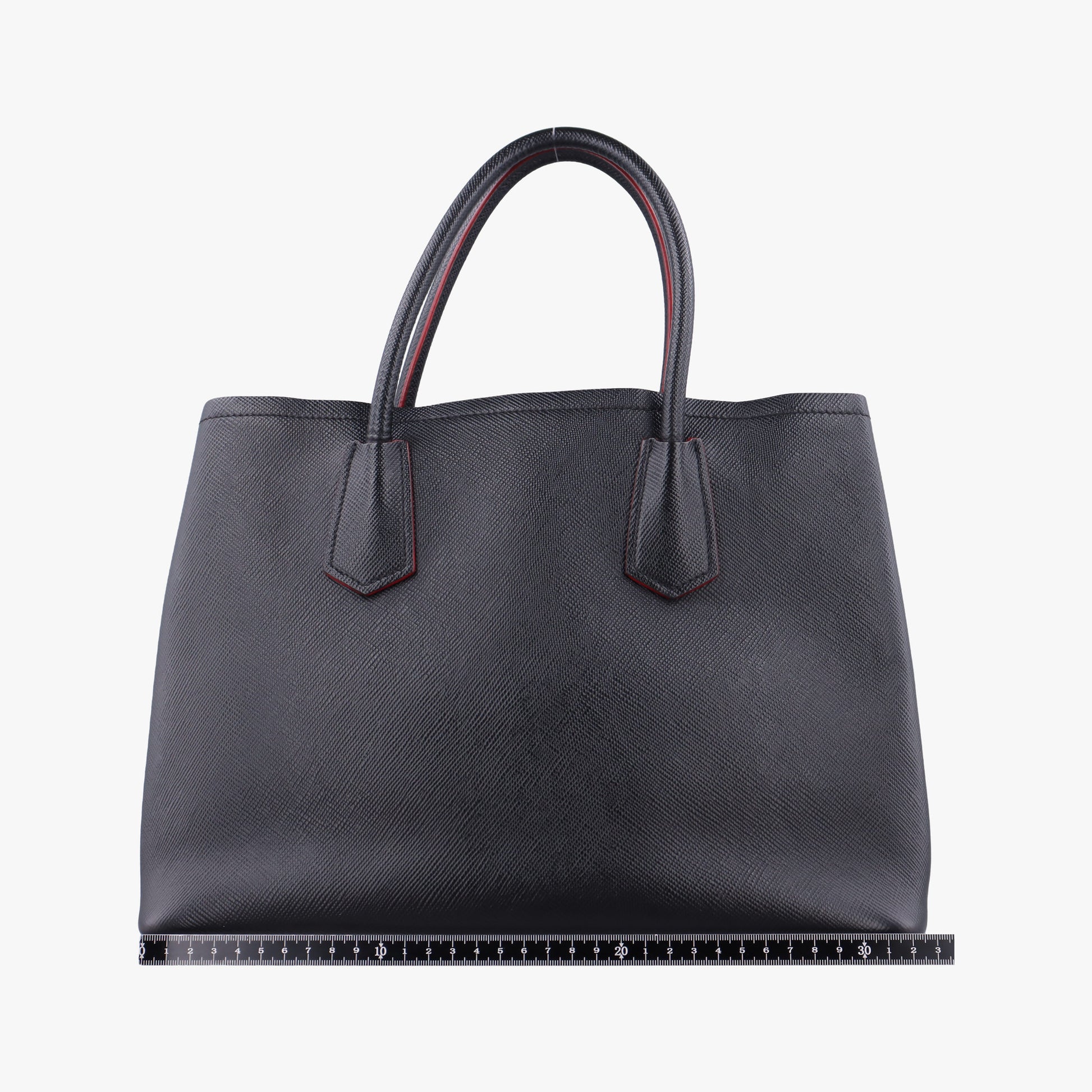 Vintage Prada Double Cuir Black SAFFIANO Leather B2756T handbag | stylenewstar
