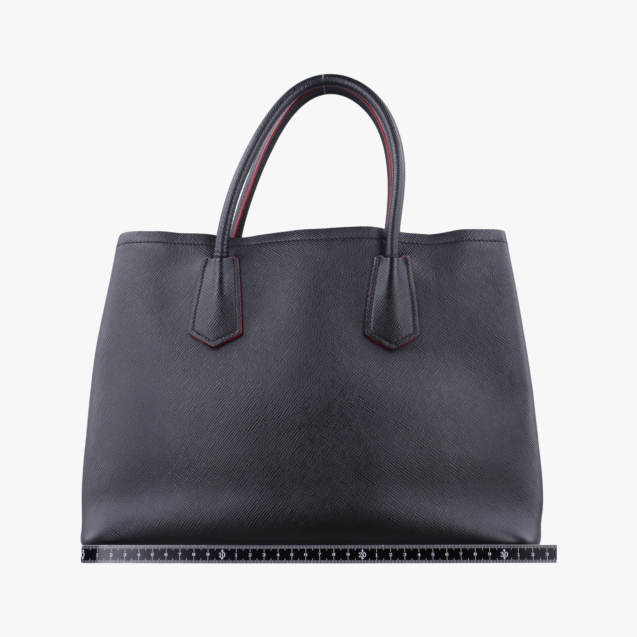 Vintage Prada Double Cuir Black SAFFIANO Leather B2756T handbag | stylenewstar