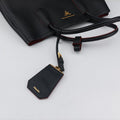 Vintage Prada Double Cuir Black SAFFIANO Leather B2756T handbag | stylenewstar