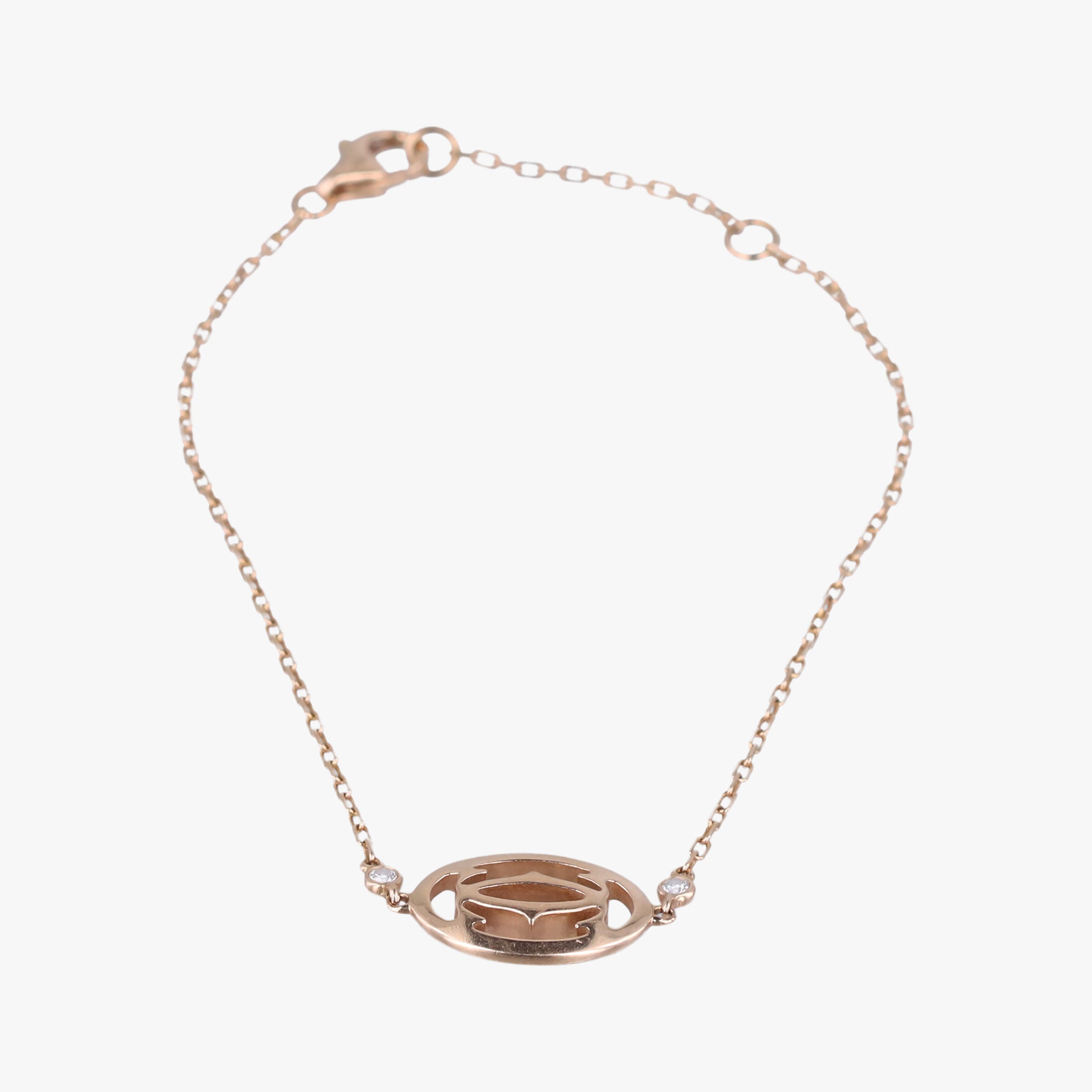Logo Double C de Cartier Rose golden AU750 B6038000 SZ6005ロゴドゥーブルC ドゥ カルティエ ローズゴールド AU750 B6038000 SZ6005