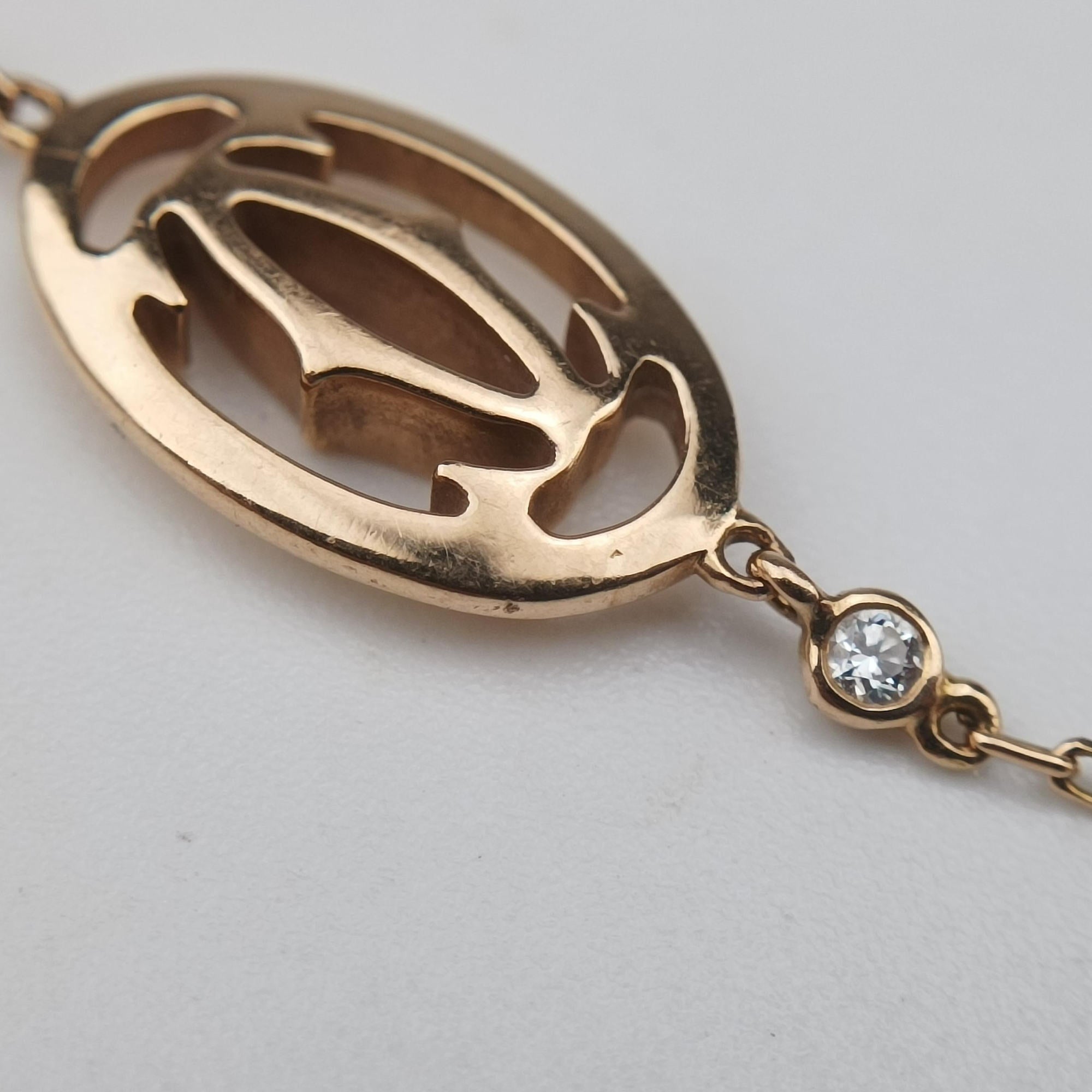Logo Double C de Cartier Rose golden AU750 B6038000 SZ6005ロゴドゥーブルC ドゥ カルティエ ローズゴールド AU750 B6038000 SZ6005