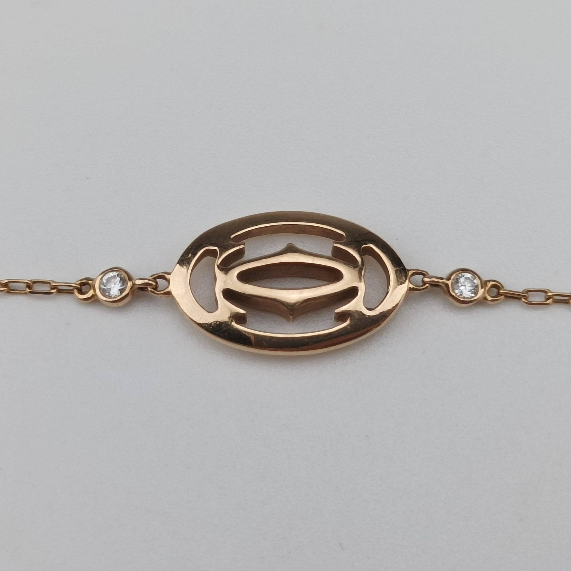 Logo Double C de Cartier Rose golden AU750 B6038000 SZ6005ロゴドゥーブルC ドゥ カルティエ ローズゴールド AU750 B6038000 SZ6005