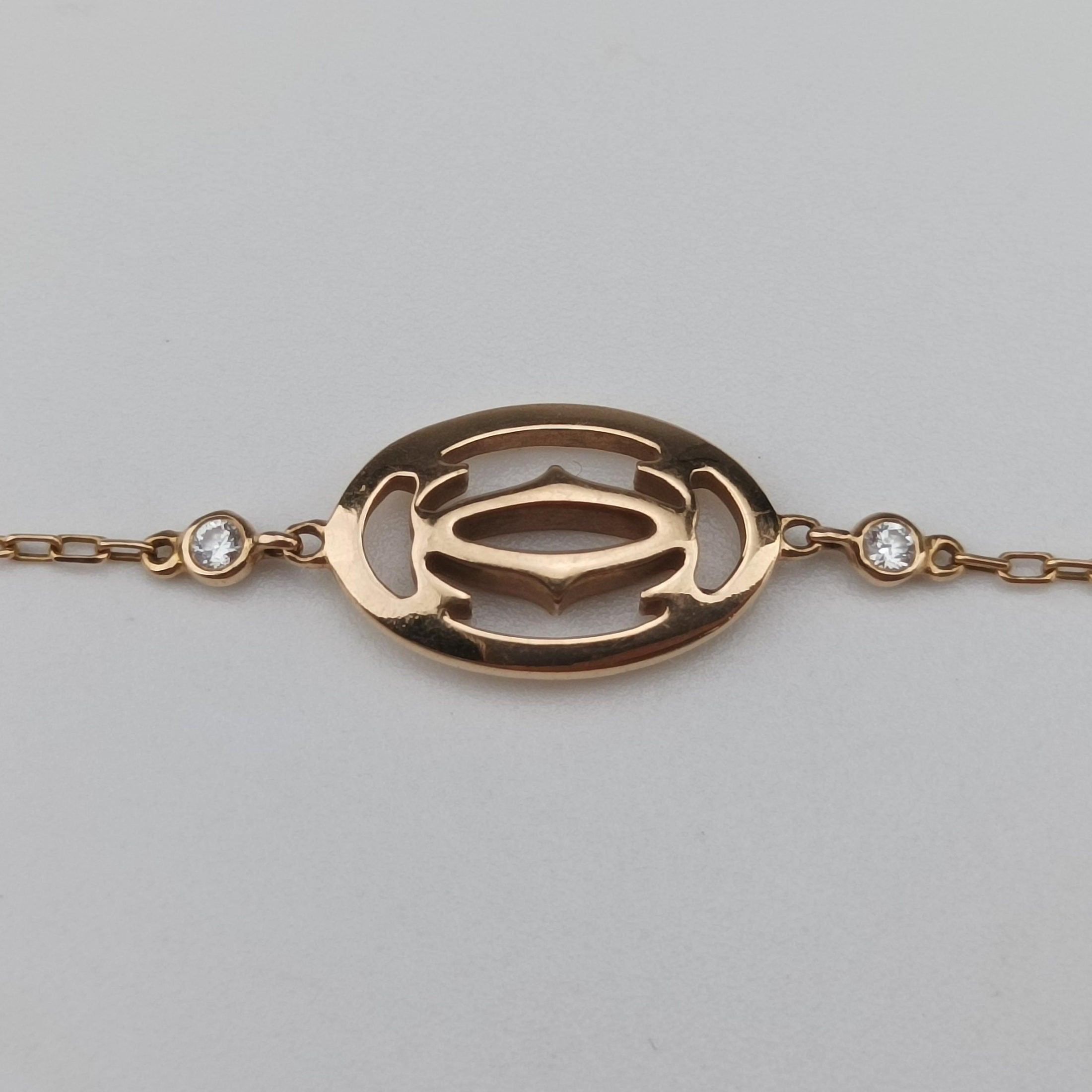 Logo Double C de Cartier Rose golden AU750 B6038000 SZ6005ロゴドゥーブルC ドゥ カルティエ ローズゴールド AU750 B6038000 SZ6005