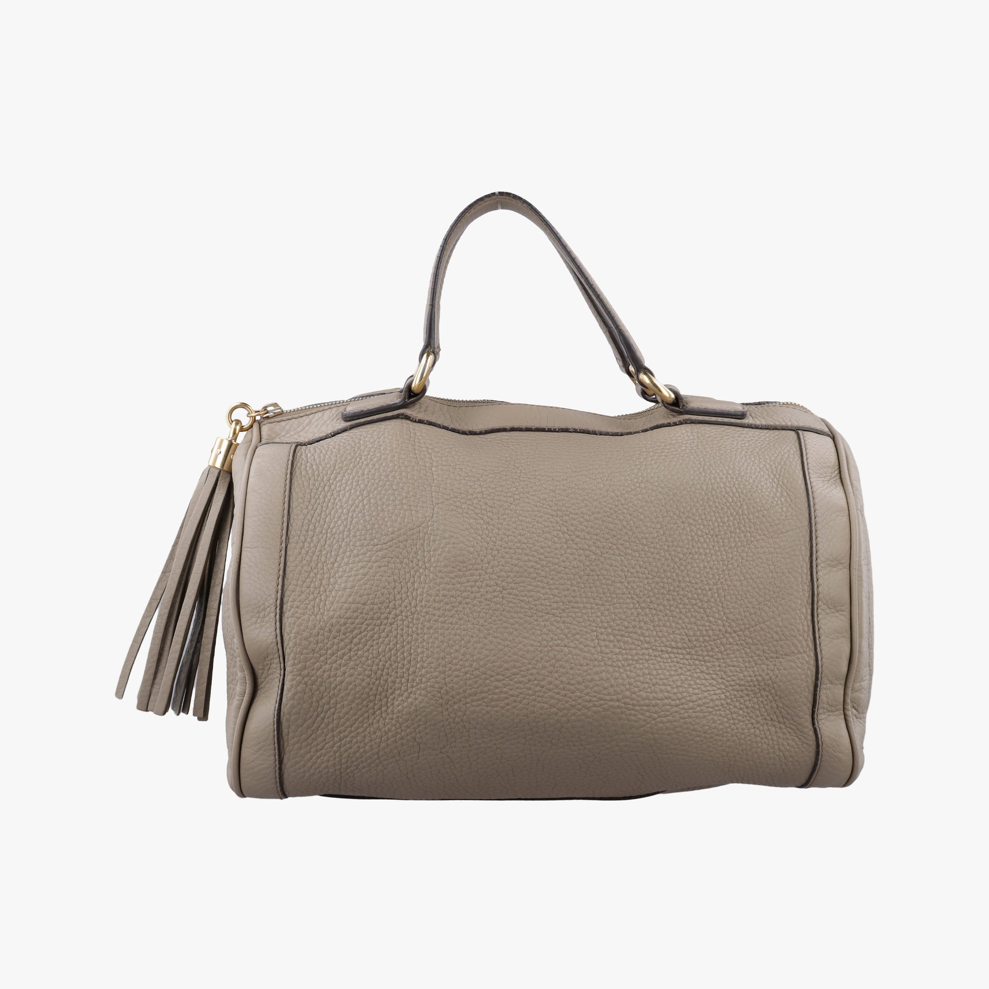 Pre-owned Gucci Soho Cerarus Grey Leather 282302 handbag | stylenewstar