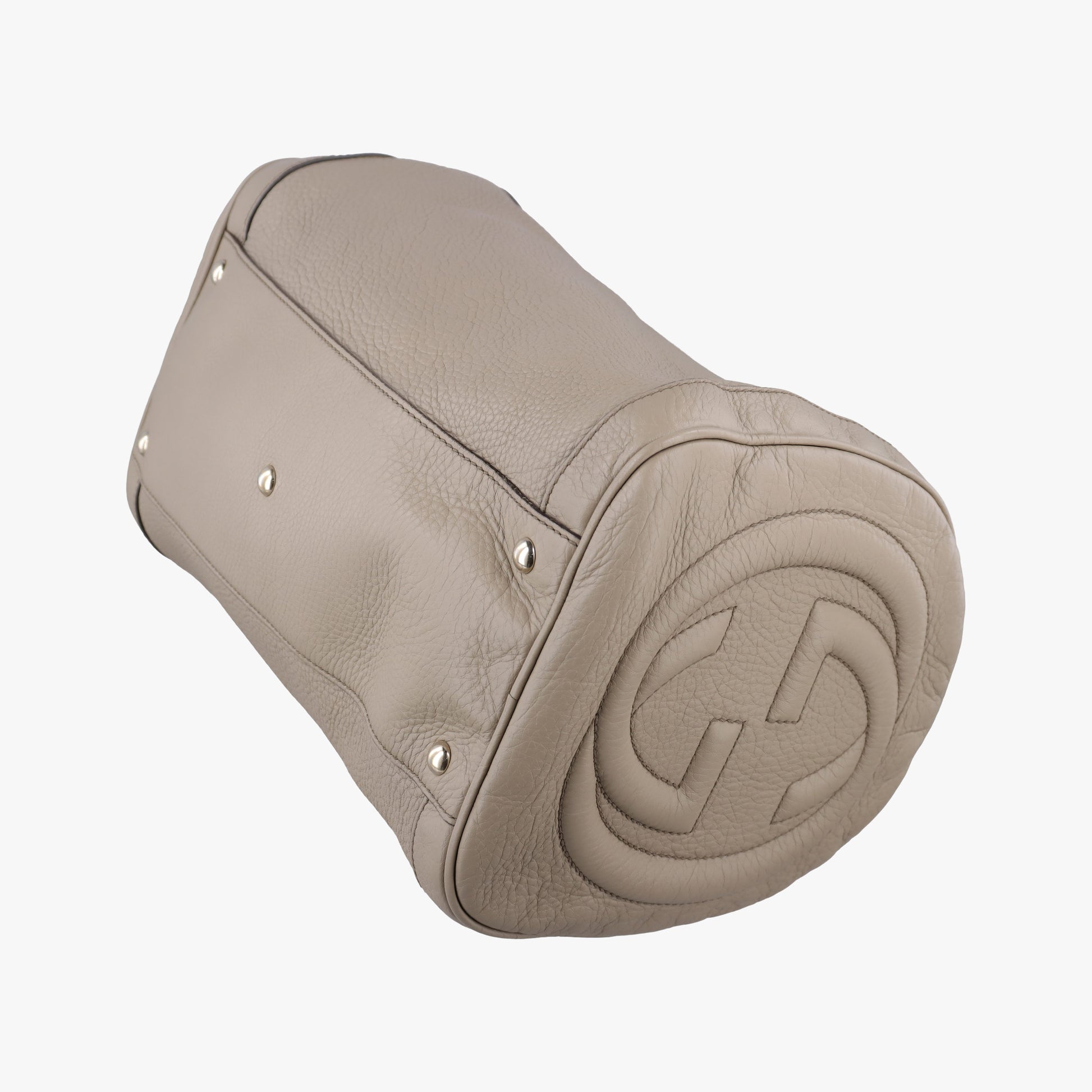 Pre-owned Gucci Soho Cerarus Grey Leather 282302 handbag | stylenewstar