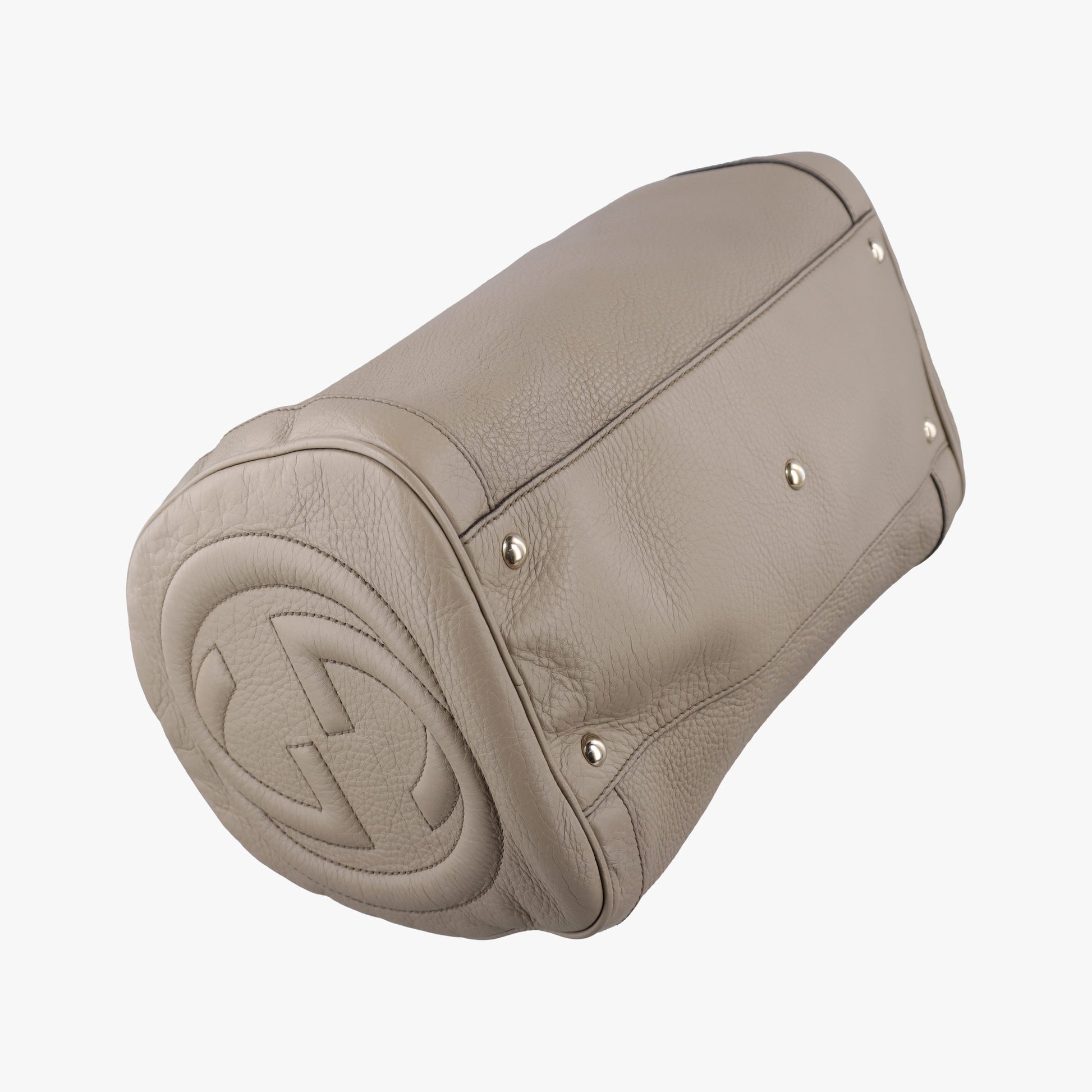 Pre-owned Gucci Soho Cerarus Grey Leather 282302 handbag | stylenewstar