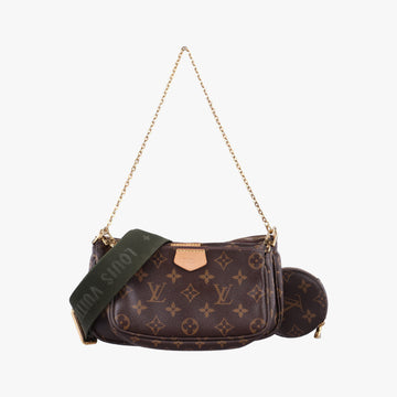 Pre-owned Louis Vuitton Multi Pochette Accessoir brown×khaki Monogram Canvas M44813 shoulderbag | stylenewstar